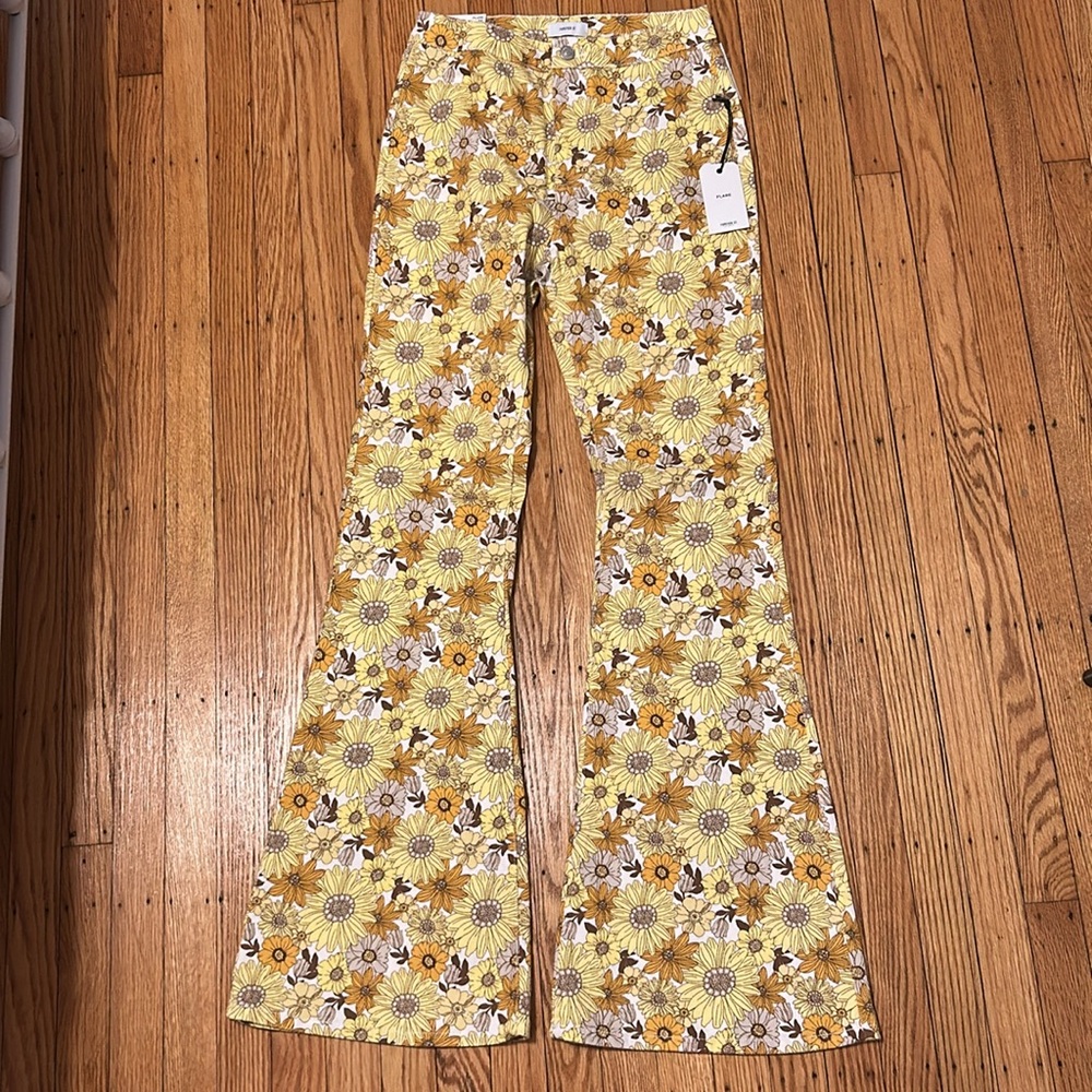Floral flare pants